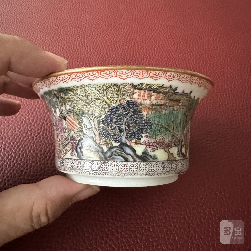 清 粉彩出将入相图马蹄杯 - 图17